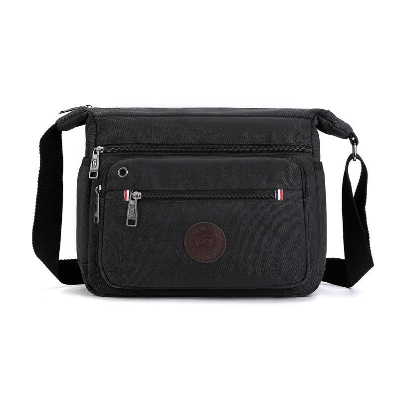 Messenger Bag Durable Canvas Multiple Pockets Adjustable Strap