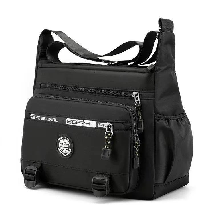 Messenger Bag Weather-Resistant Multiple Pockets Adjustable Strap