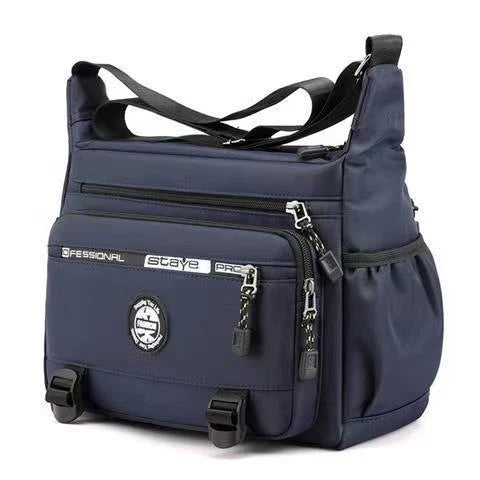 Messenger Bag Weather-Resistant Multiple Pockets Adjustable Strap