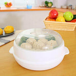 Microwave Steamer Bowl Food-Grade PP Transparent Lid Leak-Resistant Sealed Design