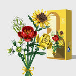 Mini Building Block Flower Set Multiple Designs Durable Plastic