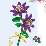 Mini Building Block Flower Set Multiple Designs Durable Plastic