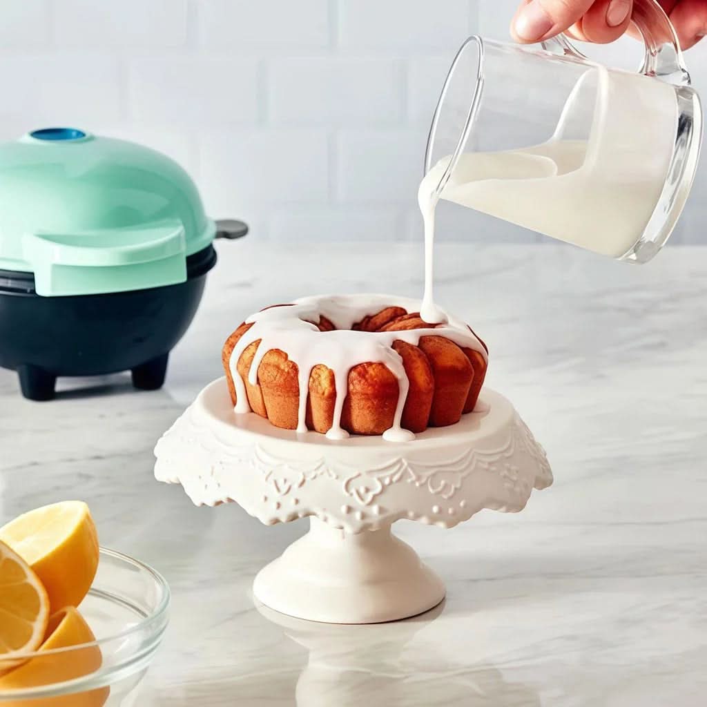 Mini Bundt Cake Maker Non-Stick Compact Fast-Heating
