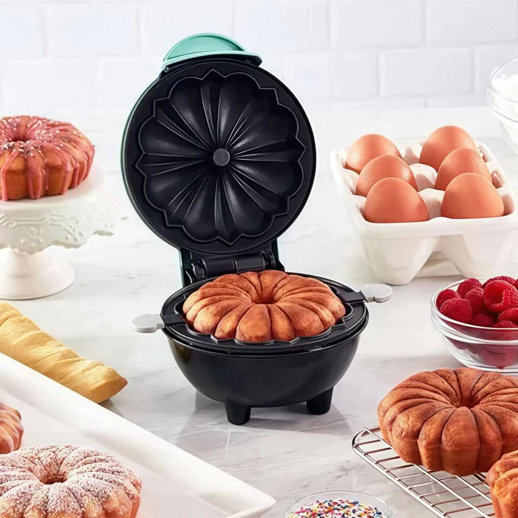 Mini Bundt Cake Maker Nonstick Fast-Heating Plates