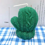 Mini Cactus Candle Realistic Hand-Poured Wax Three Inch