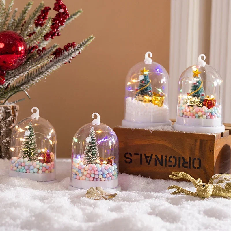 Mini Christmas Tree Built-In Sparkling Lights Tabletop Decor
