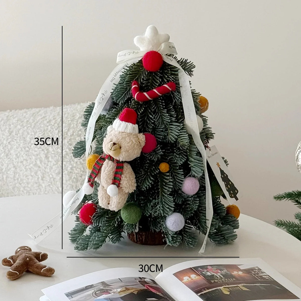 Mini Christmas Tree Space-Saving Lifelike Artificial