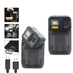 Mini Flashlight USB Rechargeable Clip & Battery Display