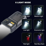 Mini Flashlight USB Rechargeable Clip & Battery Display