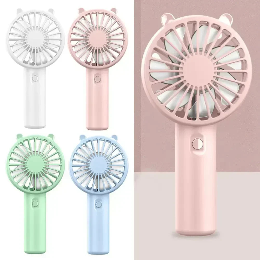 Mini Hand Fan USB Rechargeable 3-Speed 2-Pack