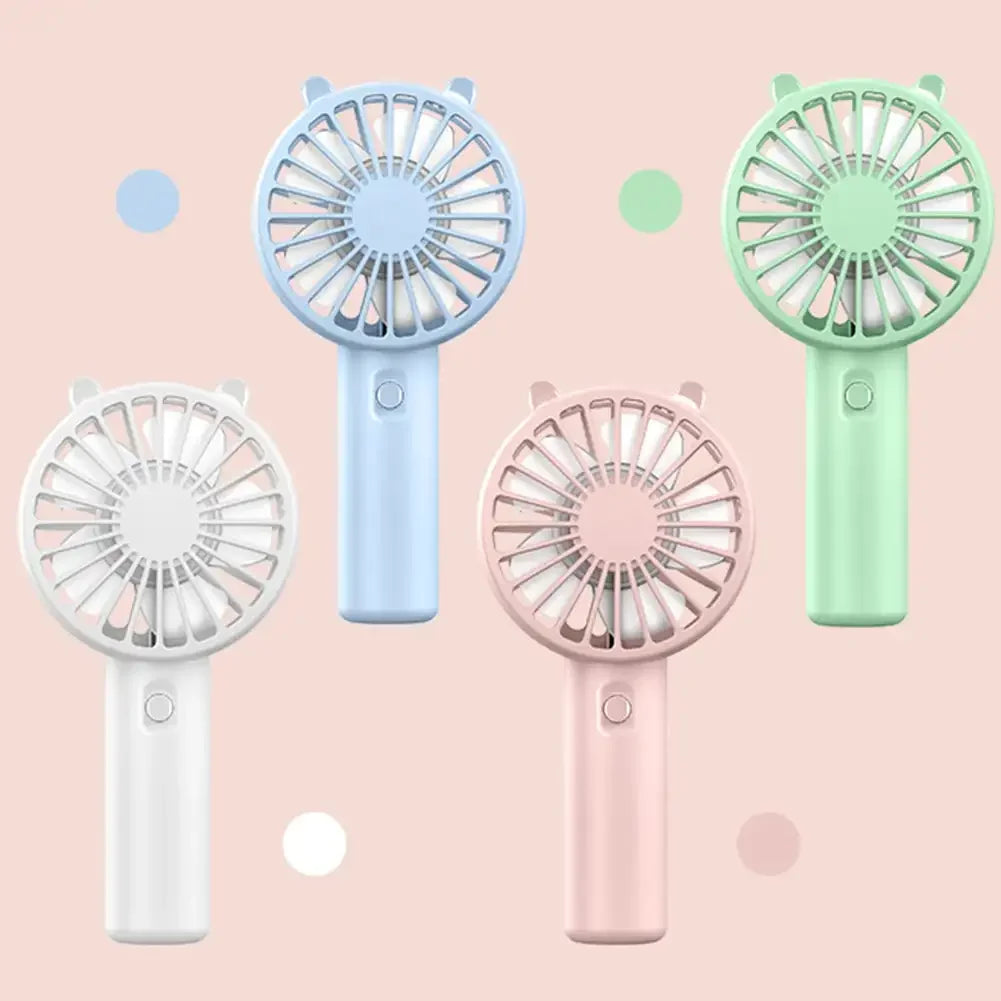 Mini Hand Fan USB Rechargeable 3-Speed 2-Pack