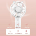 Mini Hand Fan USB Rechargeable 3-Speed 2-Pack