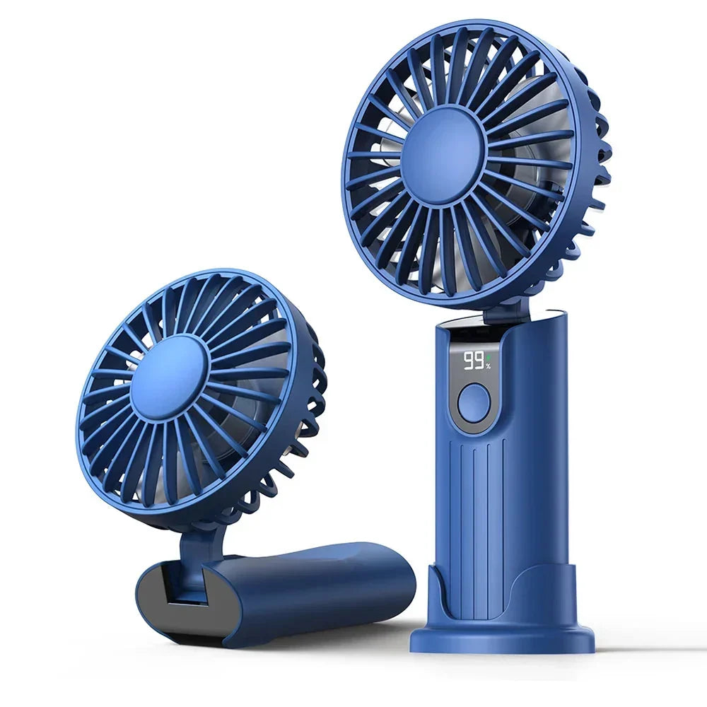 Mini Handheld Fan Set of 2 USB Rechargeable 3-Speed