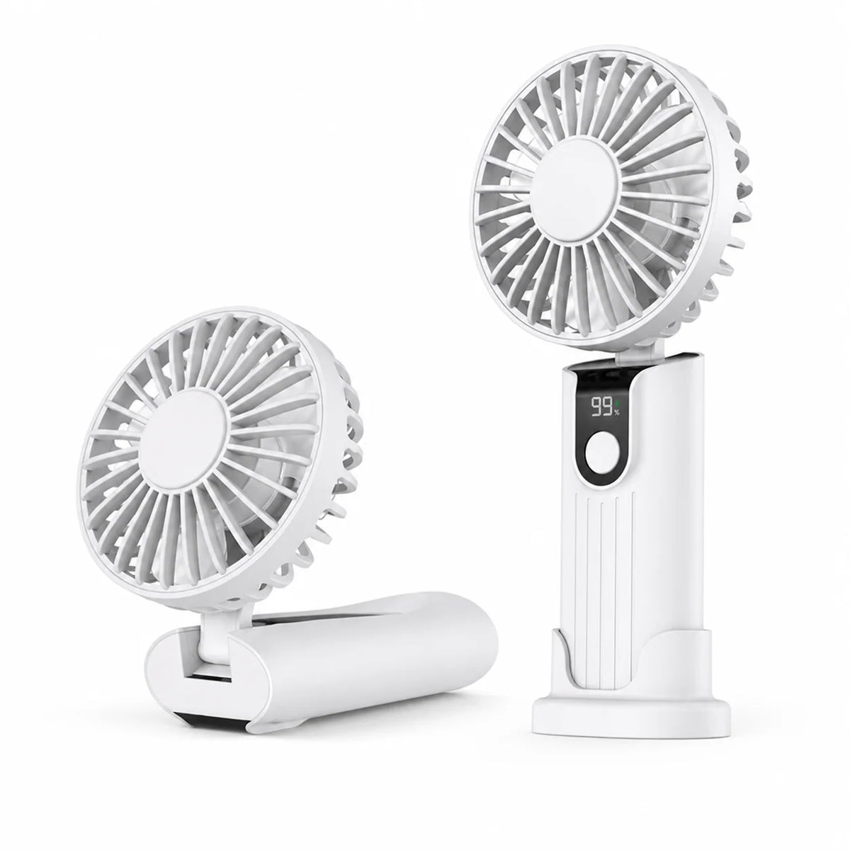 Mini Handheld Fan Set of 2 USB Rechargeable 3-Speed