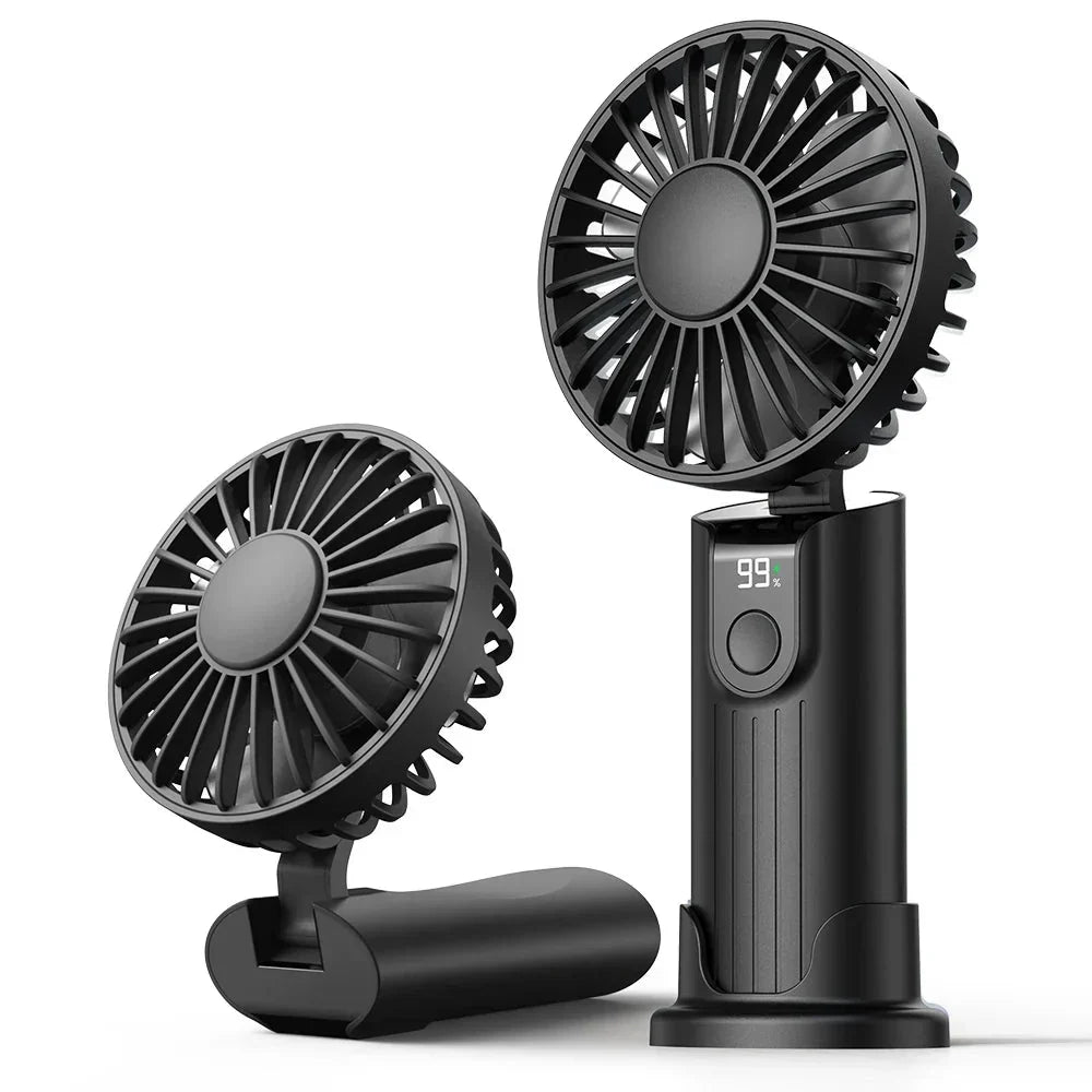Mini Handheld Fan Set of 2 USB Rechargeable 3-Speed