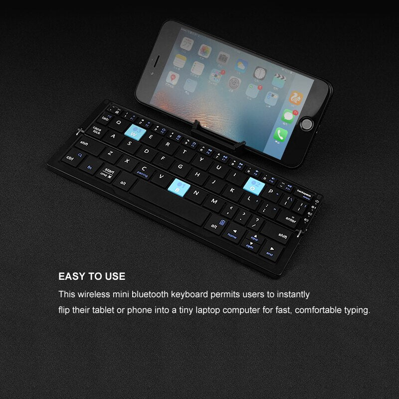 Mini Keyboard Bluetooth Wireless Slim Design For Phones & Tablets