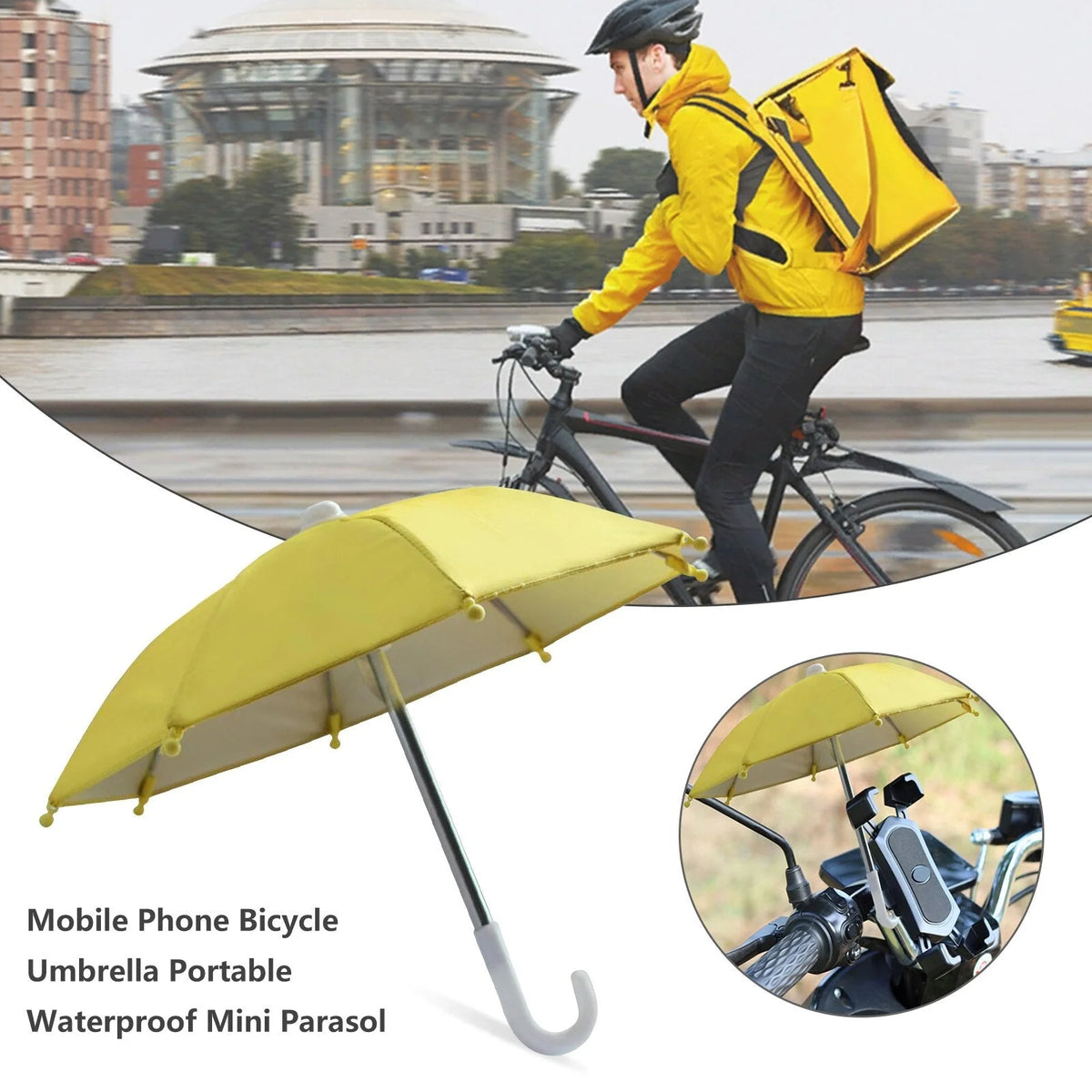 Mini Motorcycle Umbrella UV & Rain Protection