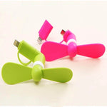 Mini Phone Fan Plug-In Lightweight Soft Blade
