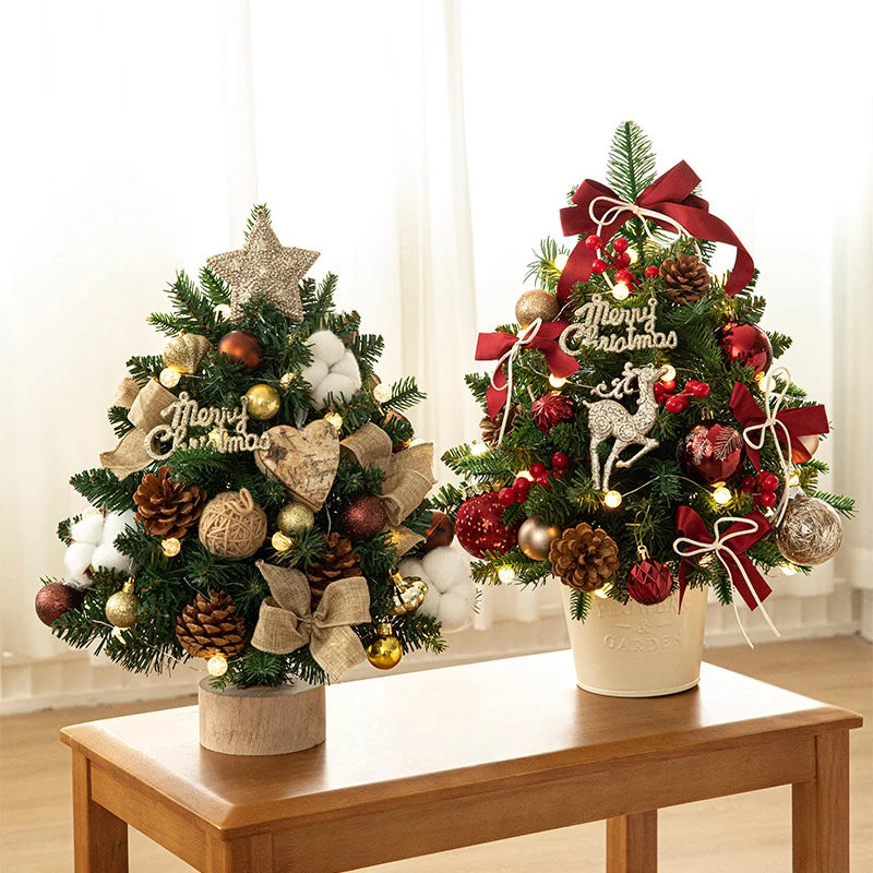 Mini Pre-Lit Christmas Tree Tabletop Decor