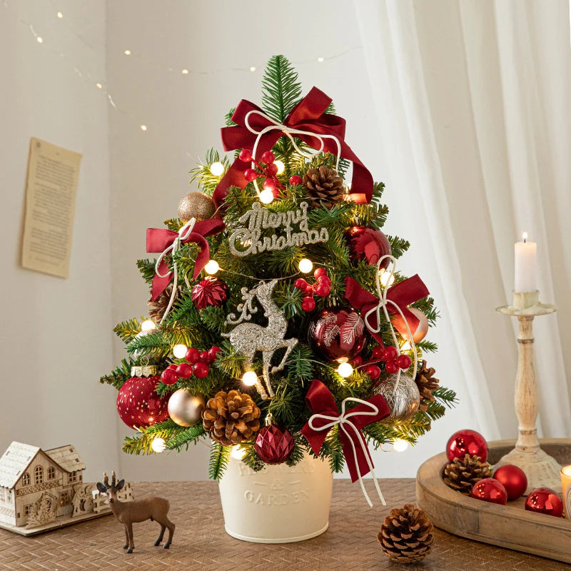 Mini Pre-Lit Christmas Tree Tabletop Decor