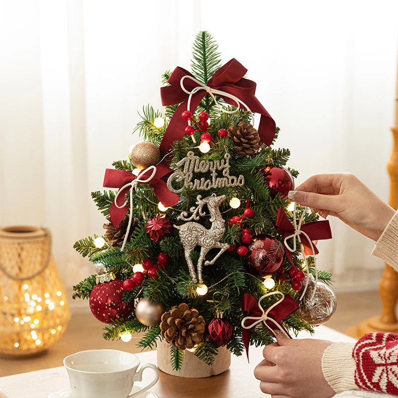 Mini Pre-Lit Christmas Tree Tabletop Decor