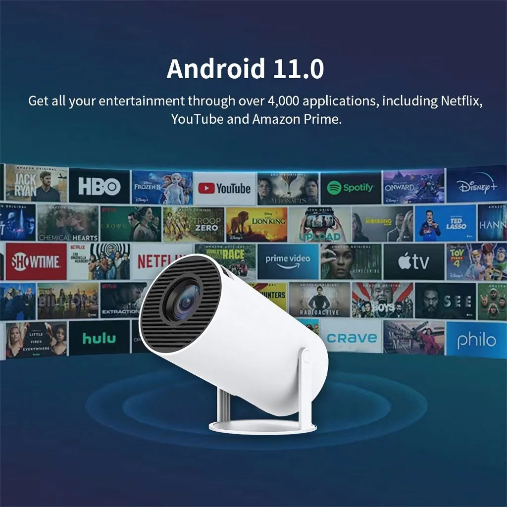 Mini Projector HD 720p Built-In Streaming WiFi 6