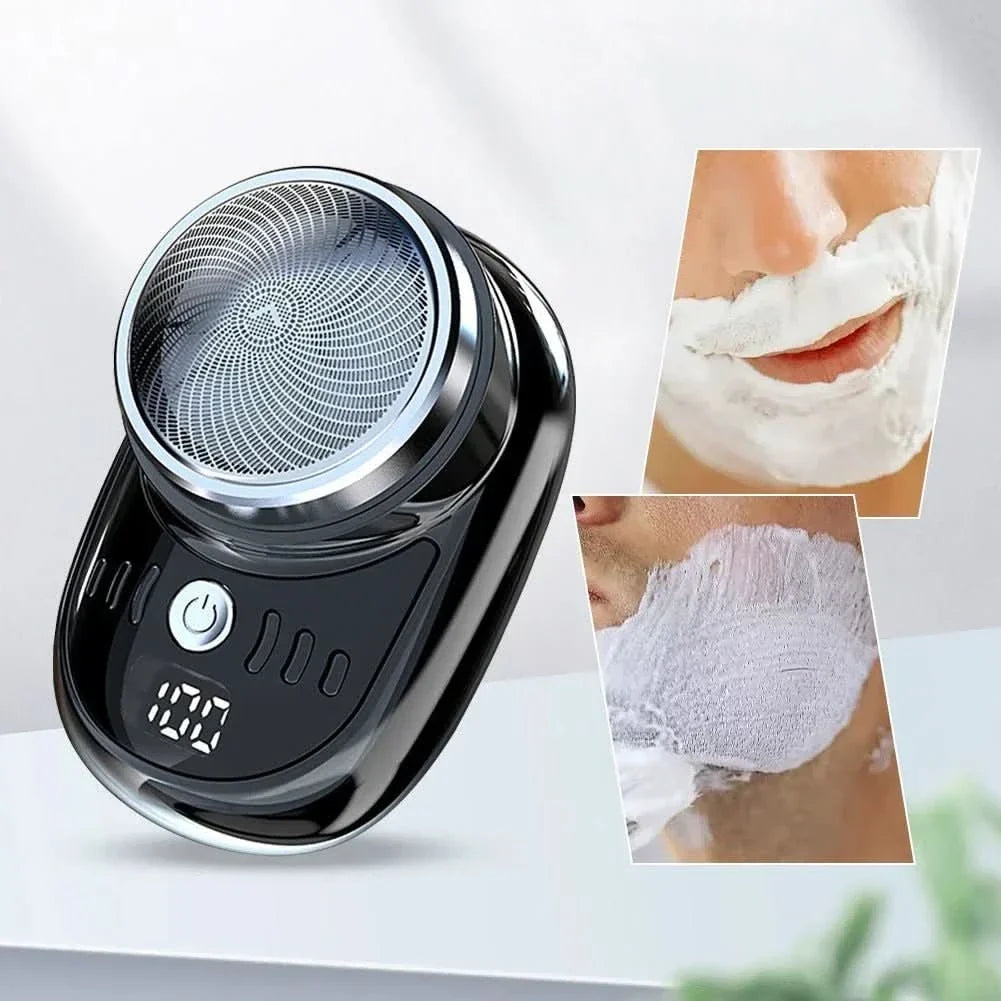 Mini Shaver USB Rechargeable Digital Display Compact Travel Design