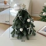 Mini Tabletop Christmas Tree 13.8 Inch Felt Ornaments