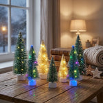 Mini Tabletop Christmas Tree Faux Pine Warm White LED