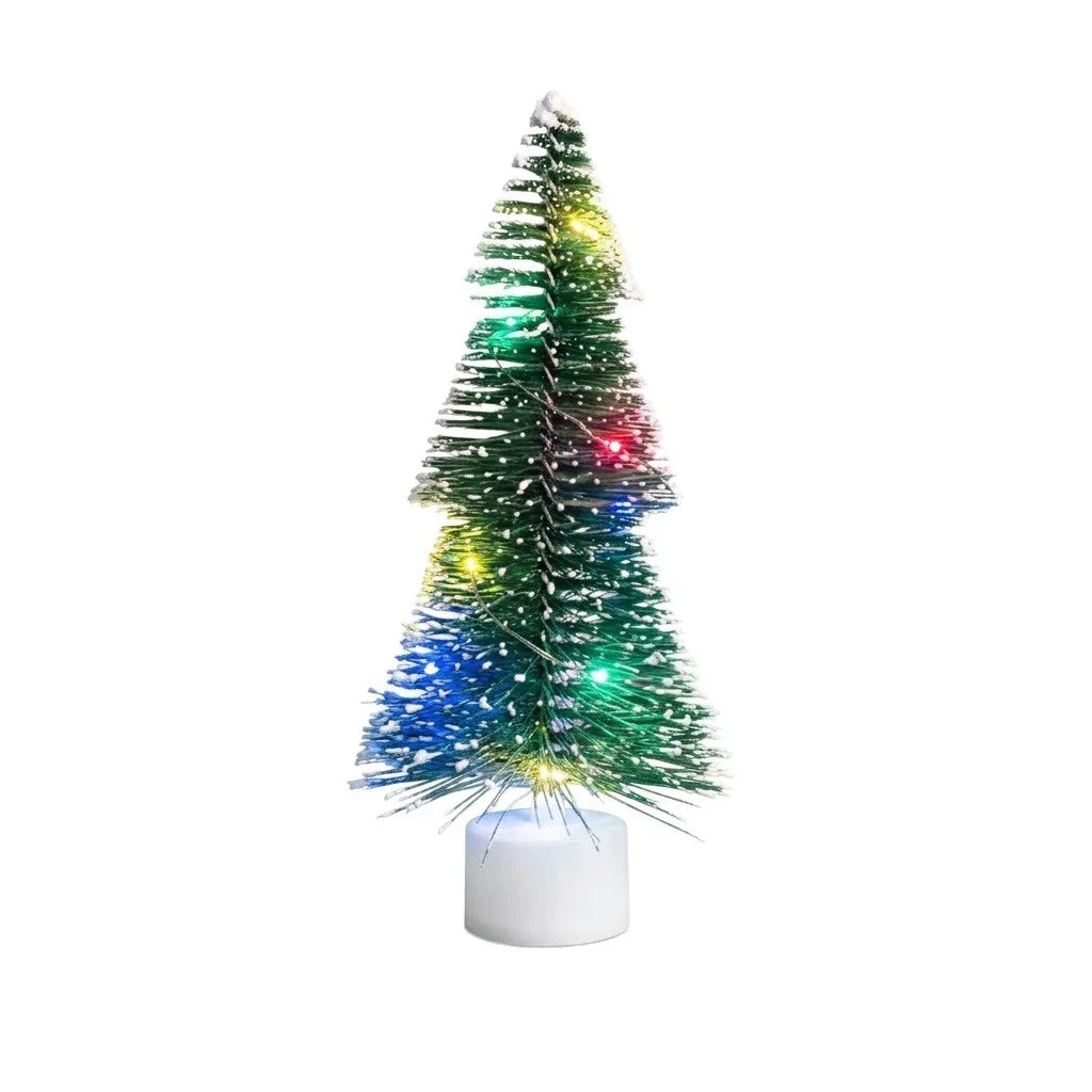 Mini Tabletop Christmas Tree Faux Pine Warm White LED