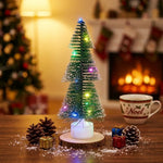 Mini Tabletop Christmas Tree Faux Pine Warm White LED