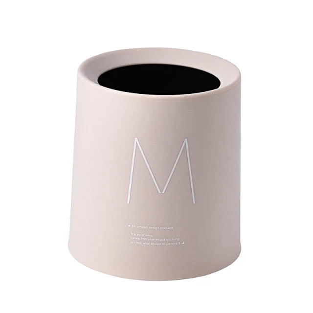 Mini Trash Can Double-Layer Compact Plastic Desktop Bin
