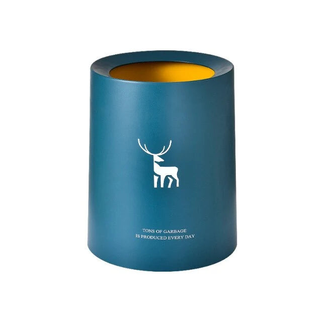 Mini Trash Can Double-Layer Compact Plastic Desktop Bin