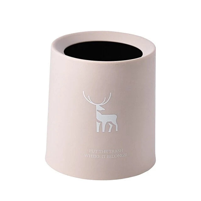 Mini Trash Can Double-Layer Compact Plastic Desktop Bin