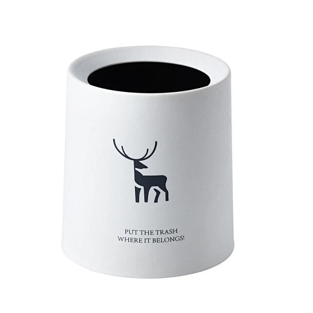 Mini Trash Can Double-Layer Compact Plastic Desktop Bin