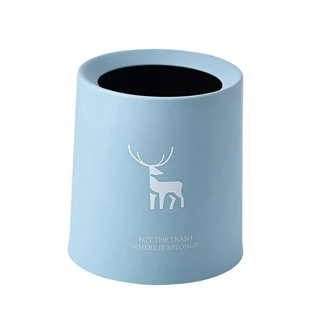 Mini Trash Can Double-Layer Compact Plastic Desktop Bin