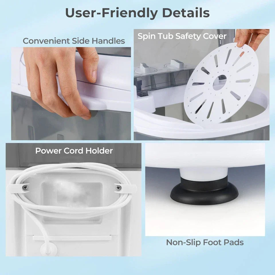 Mini Washing Machine 2.5kg Capacity Wash & Spin