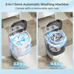 Mini Washing Machine 2.5kg Capacity Wash & Spin