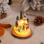 Miniature Snow Scene Handcrafted Soft LED Battery Free