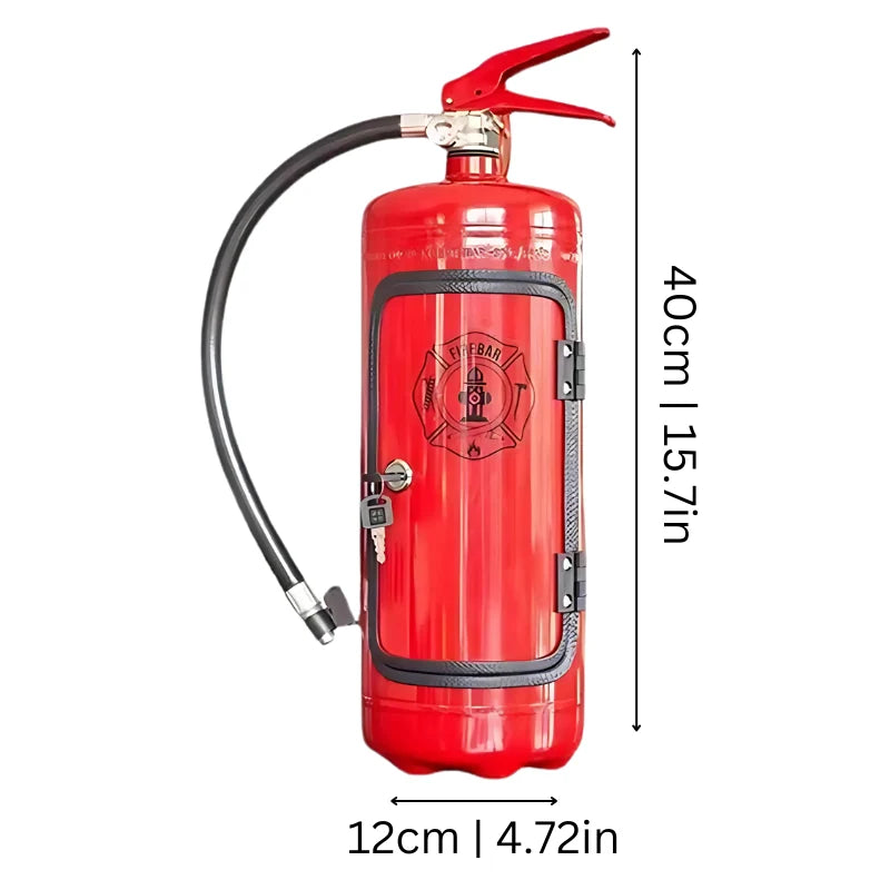 Minibar Handcrafted From Fire Extinguisher Industrial Style