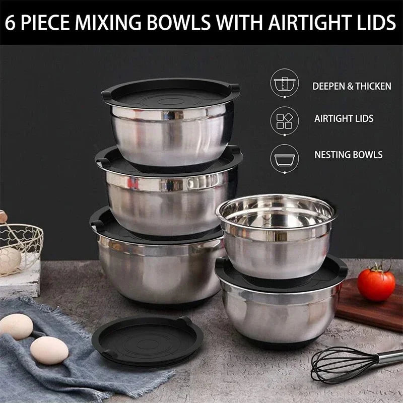 Mixing Bowl Stainless Steel Non-Slip Silicone Base