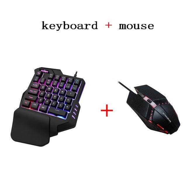 Mobile Gaming Kit Wired Keyboard & Mouse 2400 DPI Optical Mouse