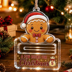 Money Gift Holder Festive Snowman Clear Plastic Compact