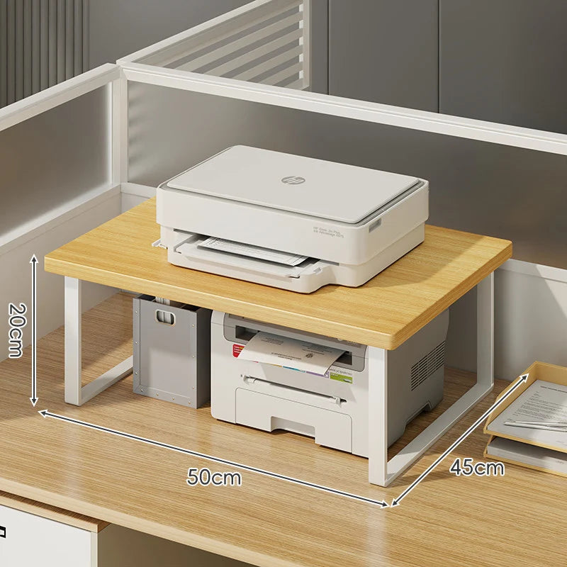 Monitor Stand Raised Shelf With Under-Shelf Storage