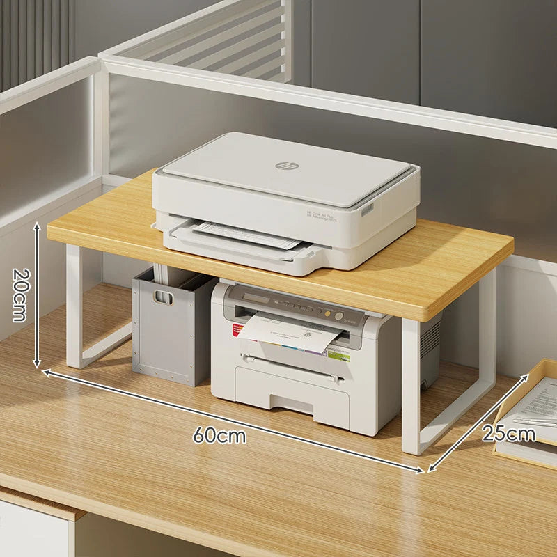 Monitor Stand Raised Shelf With Under-Shelf Storage