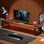 Monitor Stand Solid Wood Space-Saving Non-Slip Feet