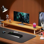 Monitor Stand Solid Wood Space-Saving Non-Slip Feet