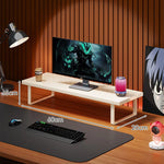 Monitor Stand Solid Wood Space-Saving Non-Slip Feet