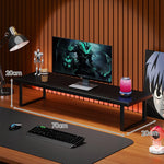 Monitor Stand Solid Wood Space-Saving Non-Slip Feet