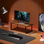 Monitor Stand Solid Wood Space-Saving Non-Slip Feet